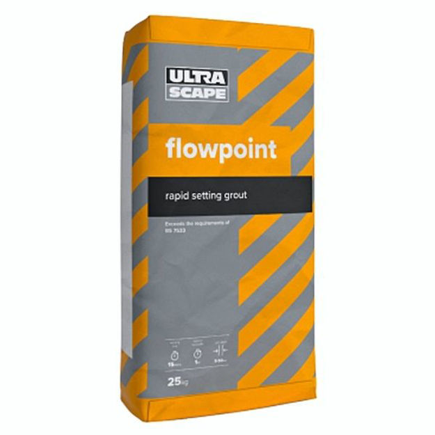 Picture of ULTRASCAPE FLOWPOINT RAPID SET FLOWABLE GROUT 25KG CHARCOAL