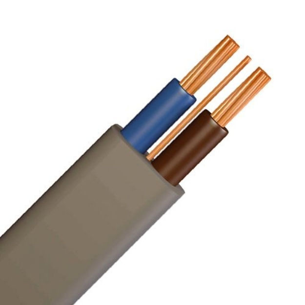 Picture of 1MM TWIN + EARTH CABLE PER MTR GREY 6242YH