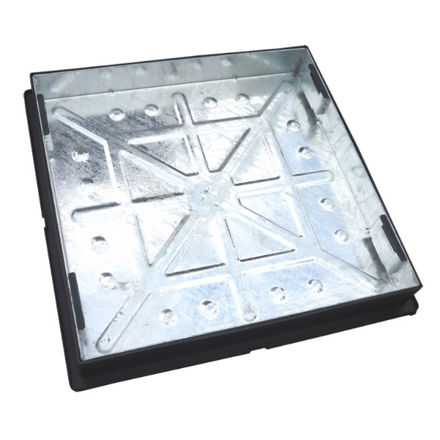 Picture of DR6060-80SLK 5TON GALV TOP MANHOLE COVER
600X600MM STEEL FRAME BLOCK PAVIOR TYPE
