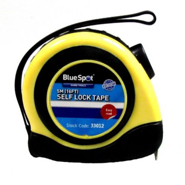 Picture of BLUESPOT 5M SOFT GRIP SELF-LOCK TAPE MEASURE