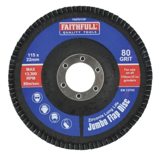 Picture of FAI/FULL FLAP DISC 115MM X 22MM FINE