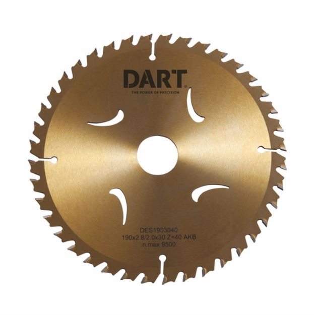 Picture of DES1903040 DART GOLD ATB WOOD SAW BLADE
DIA 190MM X 30B X 40Z
