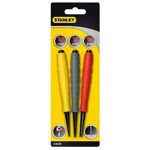Picture of STANLEY DYNAGRIP 3 PIECE NAIL PUNCH SET (0.8, 1.6, 2.4MM)