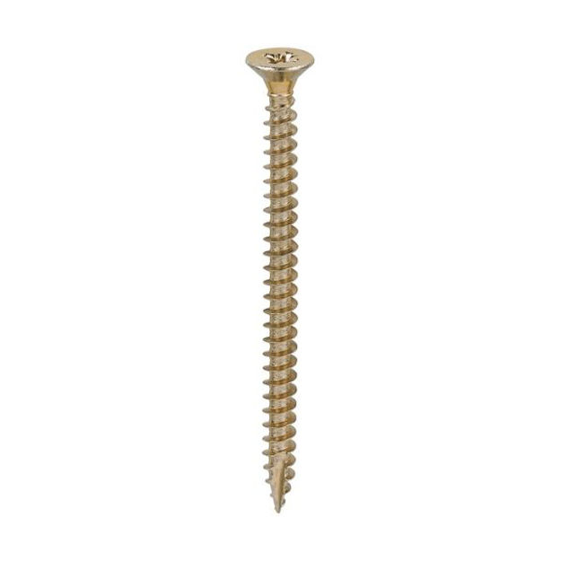 Picture of TIMCO CLASSIC COUNTERSUNK SCREW PZ2 YELLOW 5.0 X 70MM (200 PACK)