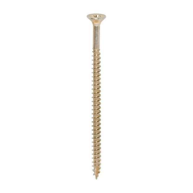 Picture of TIMCO CLASSIC COUNTERSUNK SCREW PZ2 YELLOW 5.0 X 90MM (100 PACK)