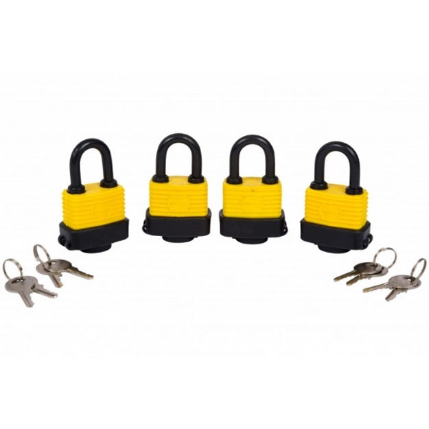 Picture of BLUESPOT 4 PCE 40MM WEATHER RESISTANT PADLOCKS KEYED ALIKE