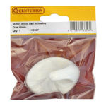 Picture of 40MM WHITE PLASTIC SELF ADHESIVE OVAL HOOK (PACK OF 2)