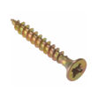 Picture of FORGEFIX CHIPBOARD COUNTERSUNK SCREWS POZIDRIV PZ2 ZINC YELLOW PASSIVATED 5 X 35MM (200 PACK)