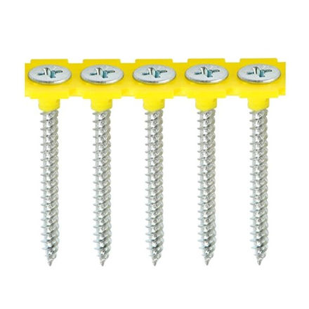 Picture of TIMCO COLLATED DRYWALL FINE THREAD BUGLE HEAD ZINC SCREWS 3.5 X 42 (1000 PACK)