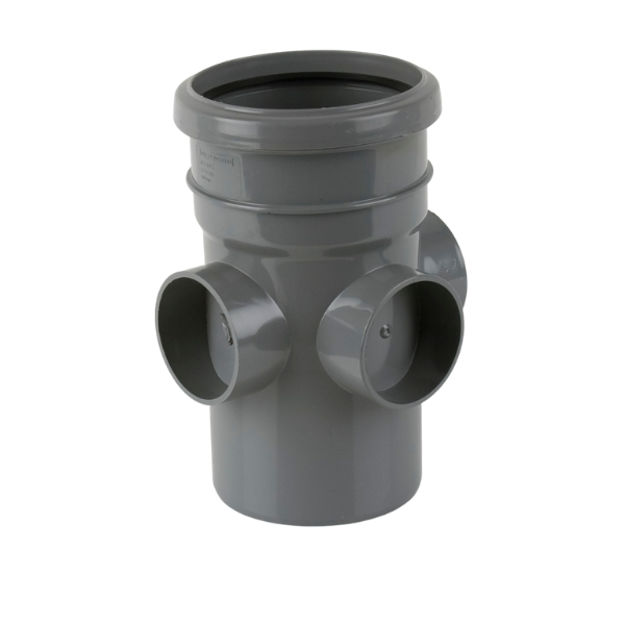 Picture of BS445 SINGLE SOCKET TRIPLE BOSS PIPE GREY
110MM PUSH FIT
