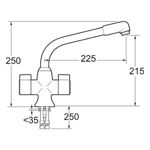 Picture of SMS172 SAURIS MONO SINK MIXER CHROME