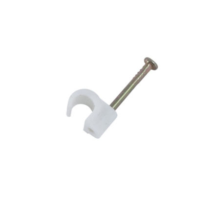Picture of NEWLEC ROUND WHITE CABLE CLIP BOX 100 6/7MM