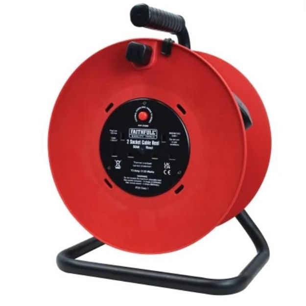 Picture of FAITHFULL 240V 50MTR 13A CABLE REEL