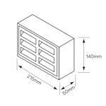Picture of RED AIR BRICK VENT LOUVRE LIST NO.364
 215 X 140MM