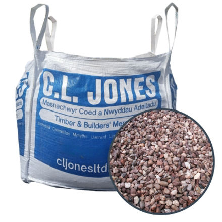 Picture of BULK BAG OF STAFFORDSHIRE PINK GRAVEL 14MM 